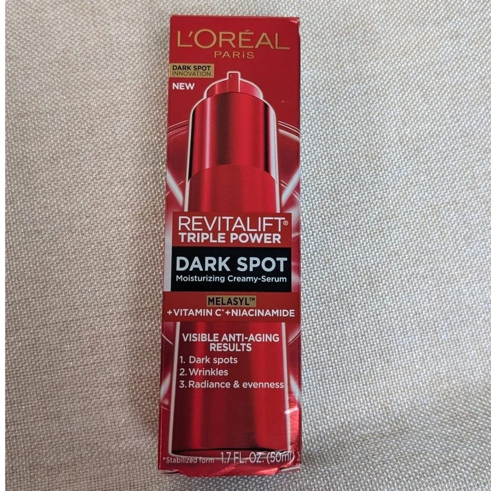 L'Oreal Revitalift Dark Spot Creamy Serum Womens 1.7oz Red NEW Melasyl Vitamin C